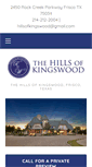 Mobile Screenshot of hillsofkingswood.com